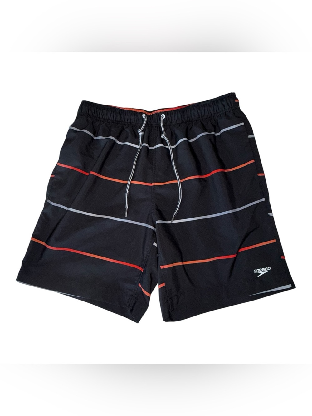 Speedo Swim Trunks | Large | Mens Black - Lined Drawstring | 7” Inseam | Shorts